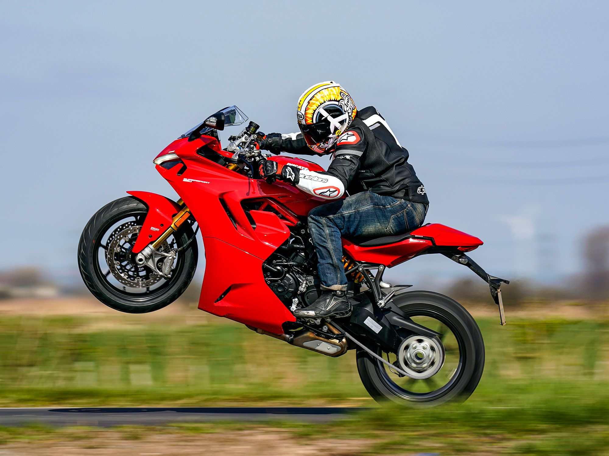 The L-twin desmodromic engine is now Euro 5 compliant, and Ducati claims it hasn't mislaid any power of torque in the process. Peak power is 110 bhp at 9,000 rpm, with peak torque at 69 pound feet at 6,500 rpm.