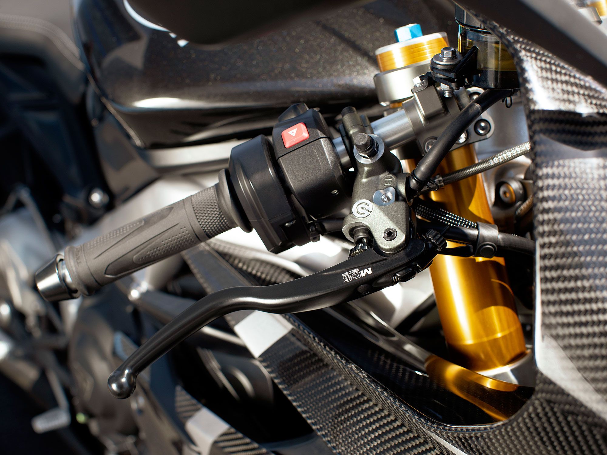 Brembo’s MCS-type master cylinder is a game changer. It allows the rider to modify brake feel and bite based on preference.