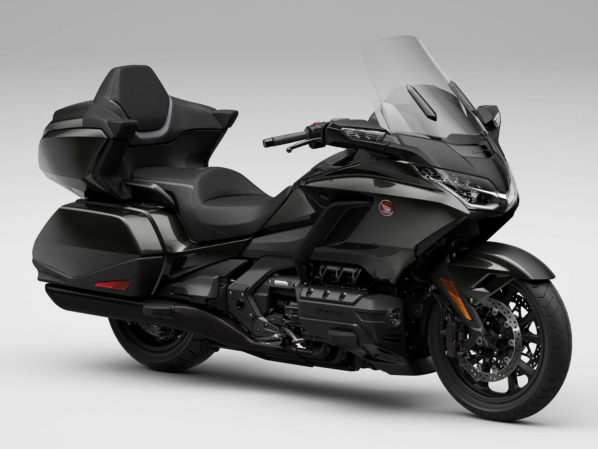 The utmost in motorcycle travel luxury, the Honda Gold Wing Tour DCT.