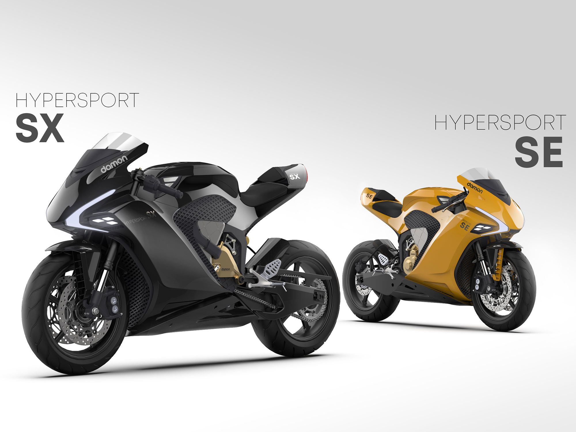 Damon Motorcycles brings some innovative tech to the game with his Hypersport SX and SE models.
