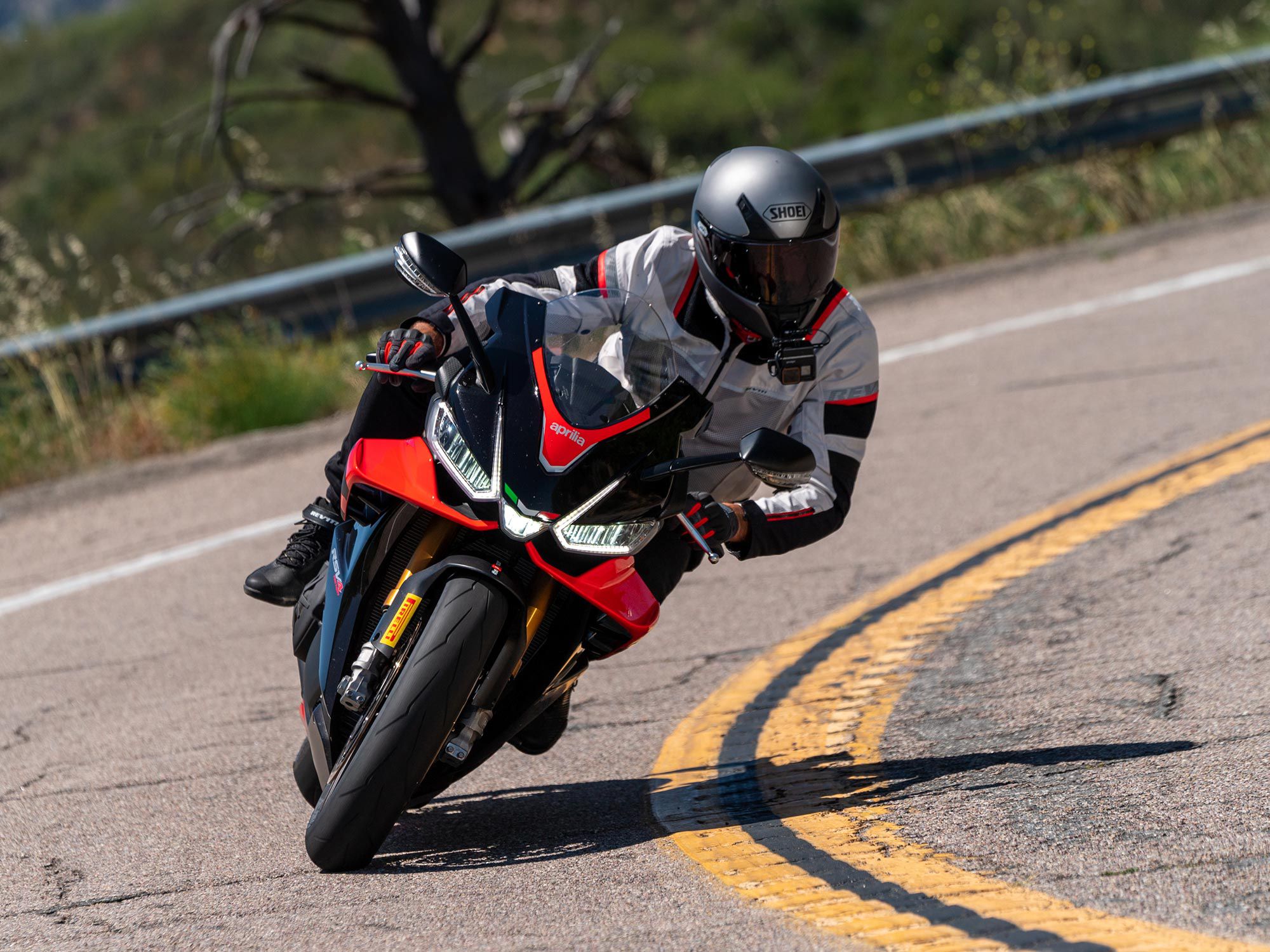 We throw a leg over Aprilia’s rip-roaring RSV4 Factory in this review.