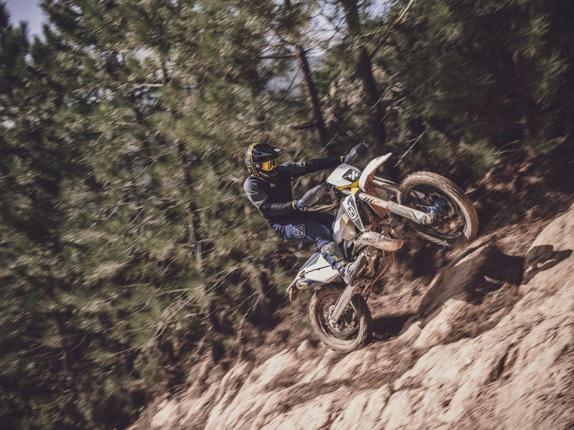 Husqvarna’s two-strokes get the same suspension, braking, and clutch revisions as the FE line.