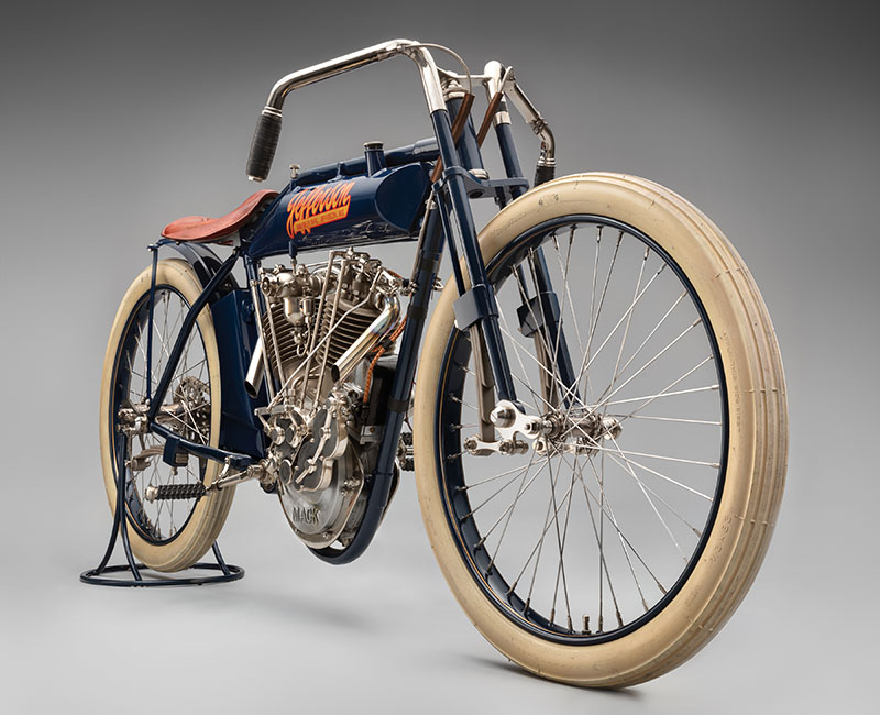 SFO Museum Early American Motorcycles 1914 Jefferson Twin-Cylinder Racer
