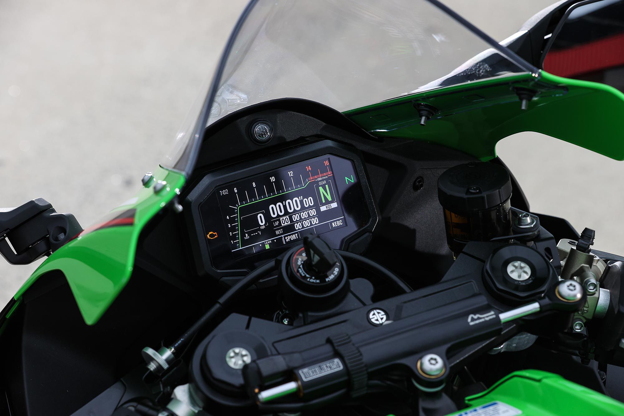 Kawasaki finally ditched the traditional LCD tachometer for a modern 4.3-inch TFT display.