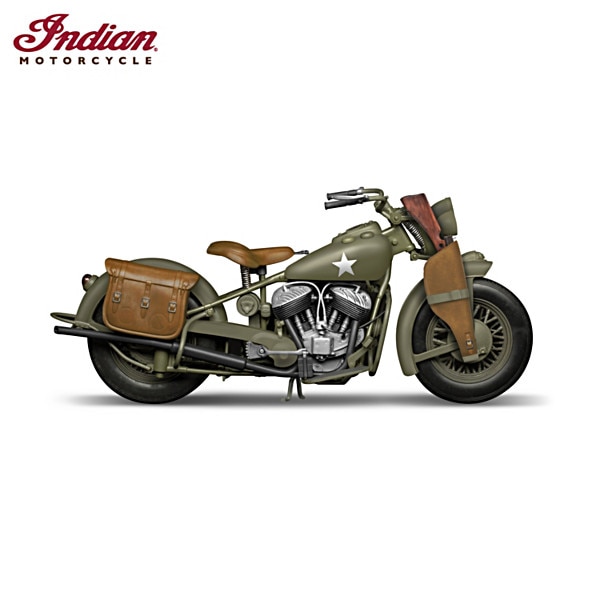 This 1:6 scale replica of the World War II Indian Motorcycle Chief is a great choice for WWII and/or classic bike enthusiasts.