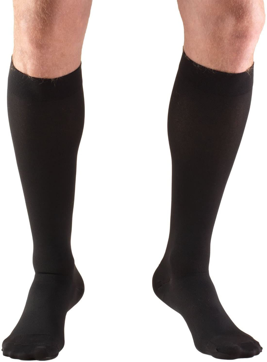 Compression socks can help alleviate swelling and soreness.