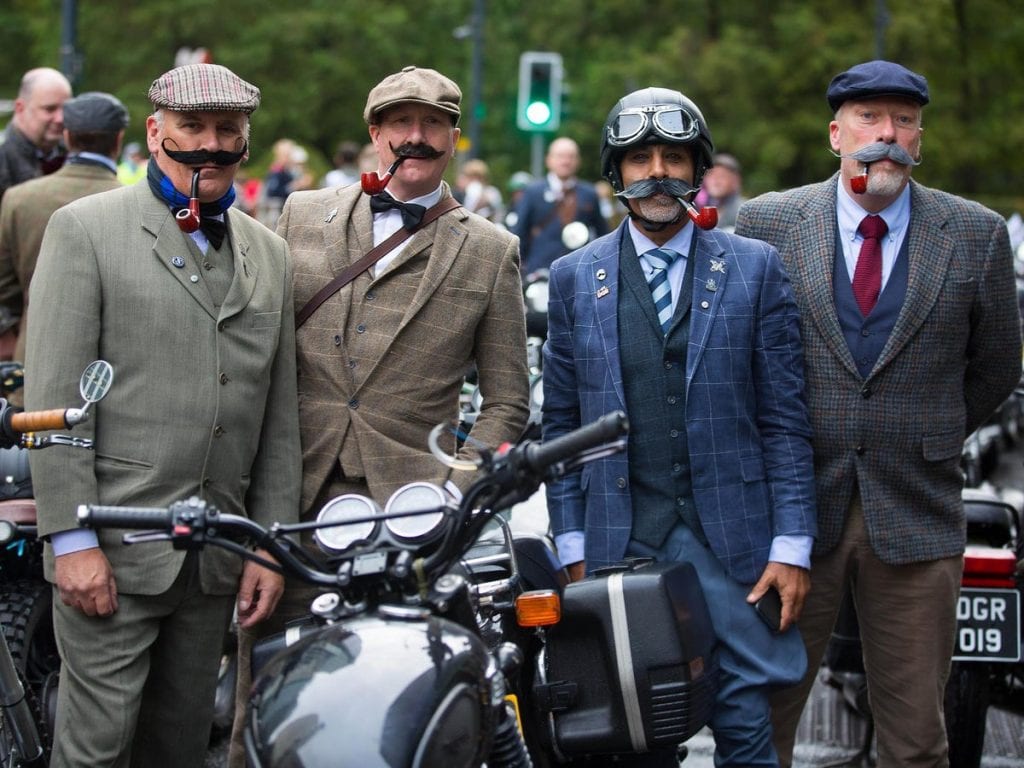 Several riders contribute to the Distinguished Gentleman's Ride event 