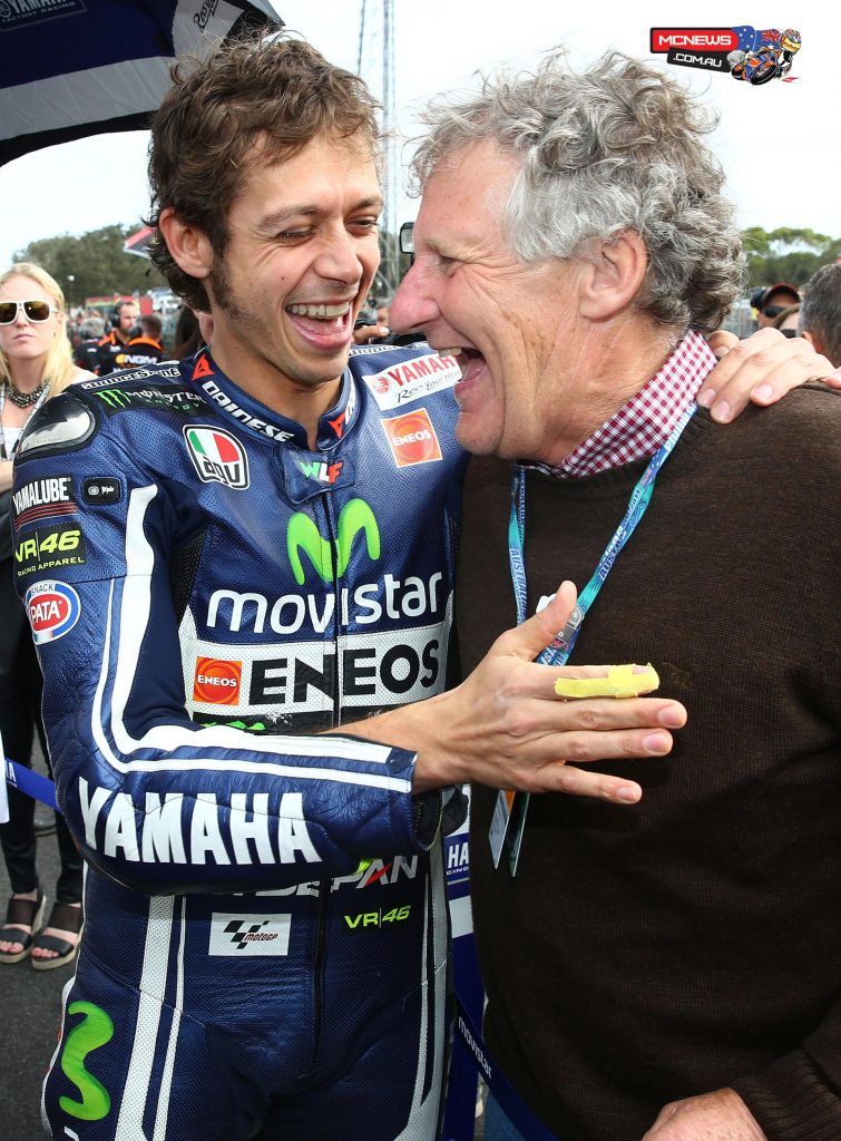 Valentino Rossi and Jeremy Burgess - 2014 - After he had been replaced by Silvano Galbusera and had retired - Image by AJRN