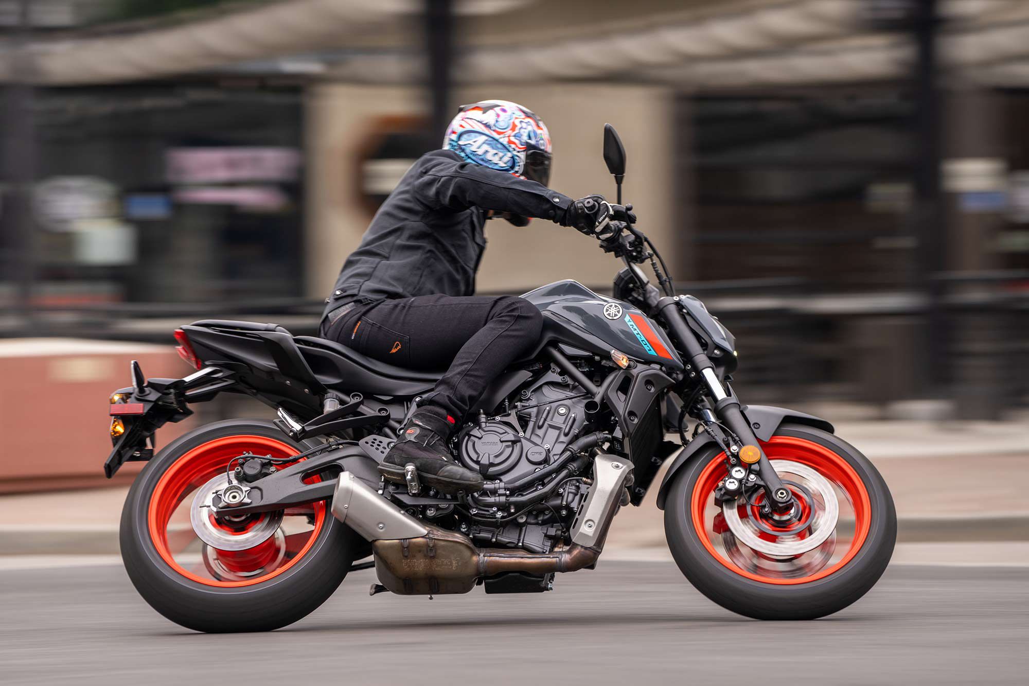 Yamaha’s MT-07 naked bike is a hoot to ride around town. It’s a versatile little street bike that offers good value for its $7,699 asking price.