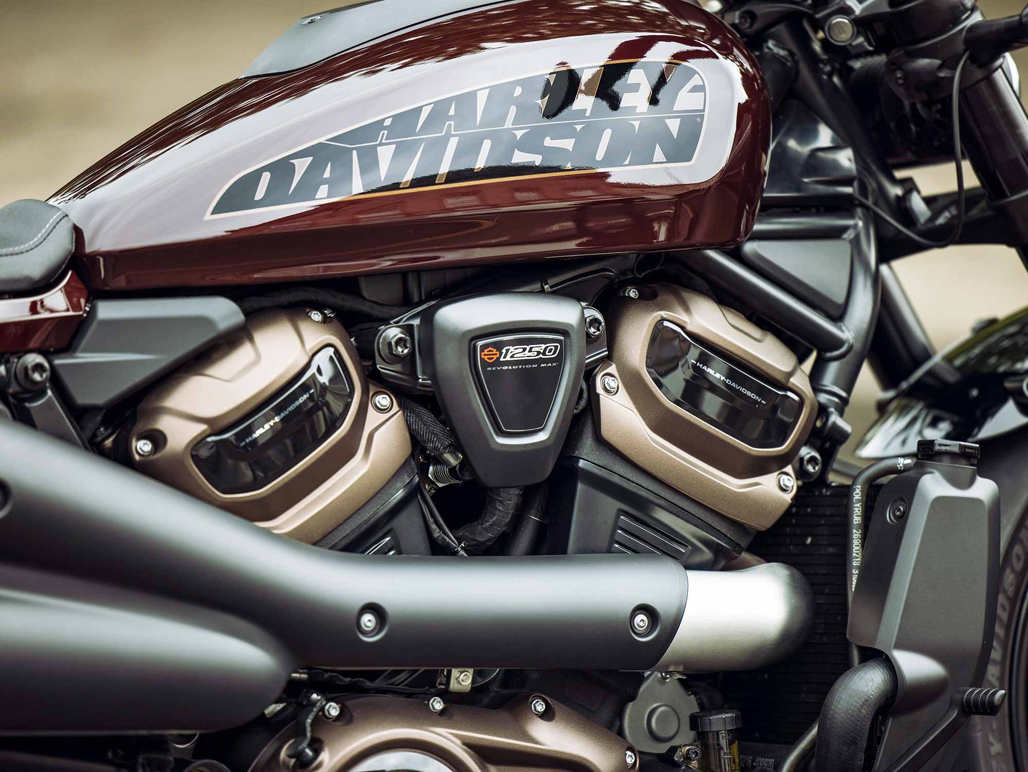 The beating heart is Harley’s new Revolution Max 1250 V-twin, tuned specifically for the Sportster S.