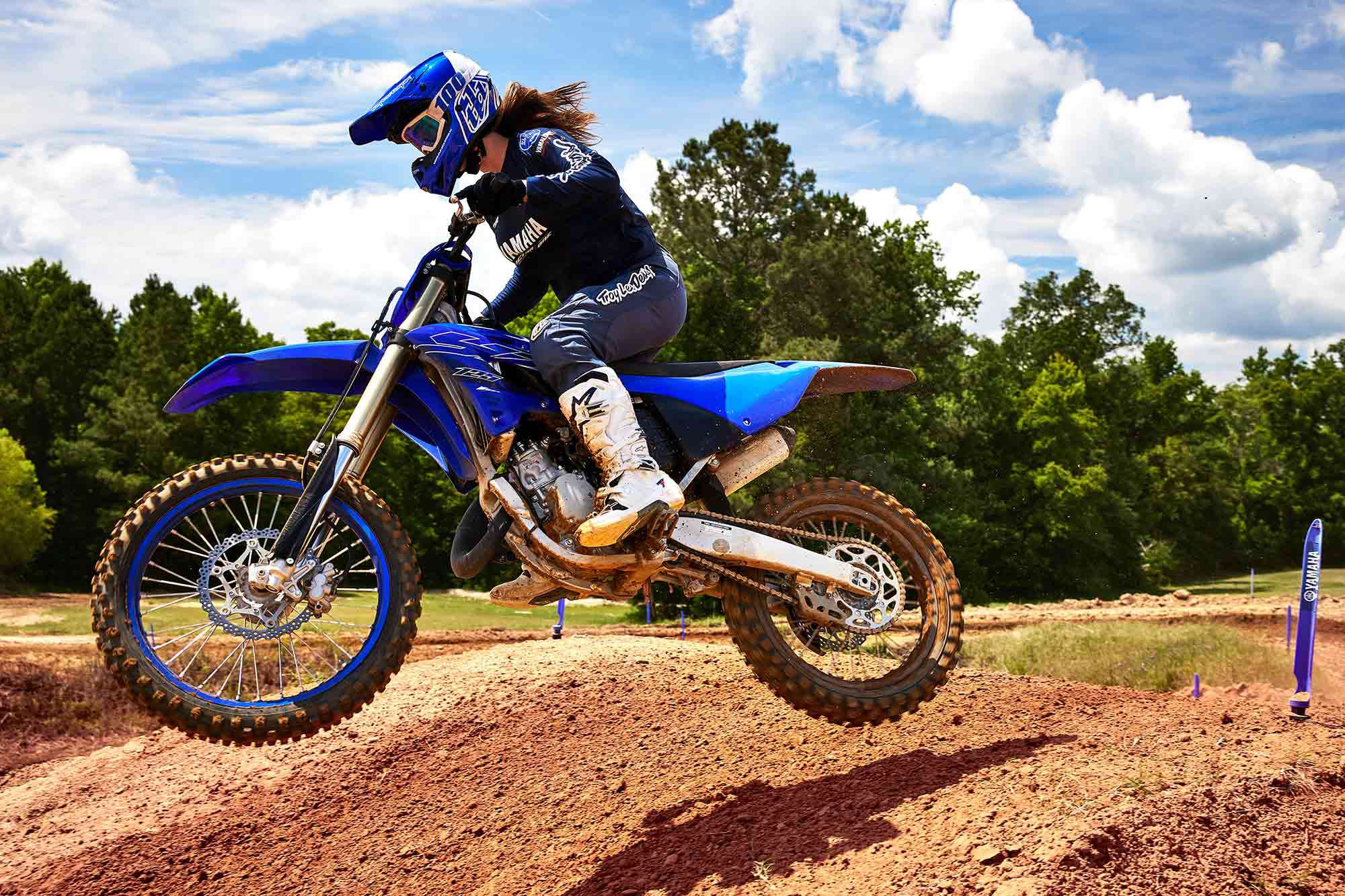 The new YZ125 gets a revised transmission and fueling components too.