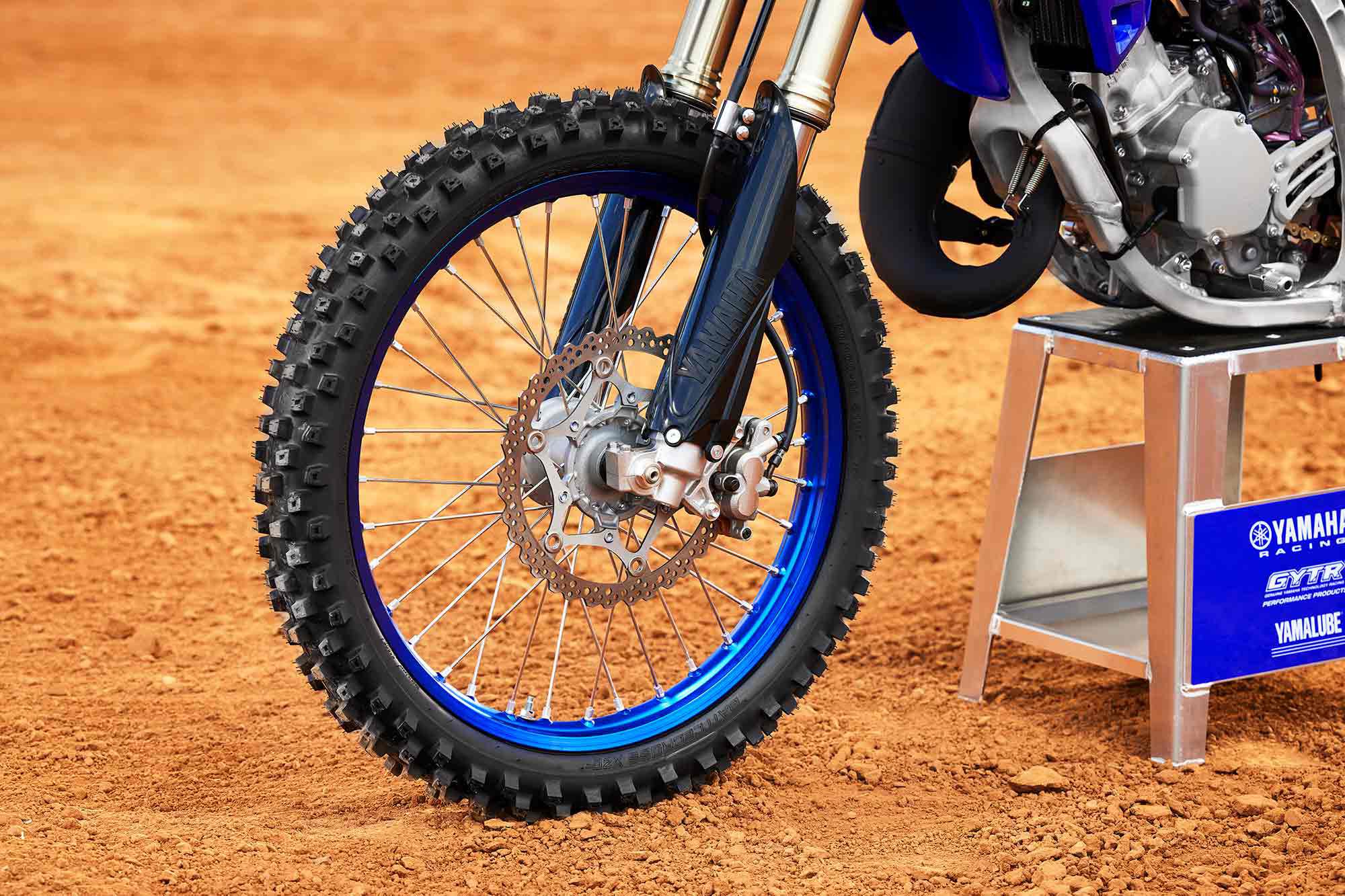 The KYB fork features a new leaf spring in the mid-valve.