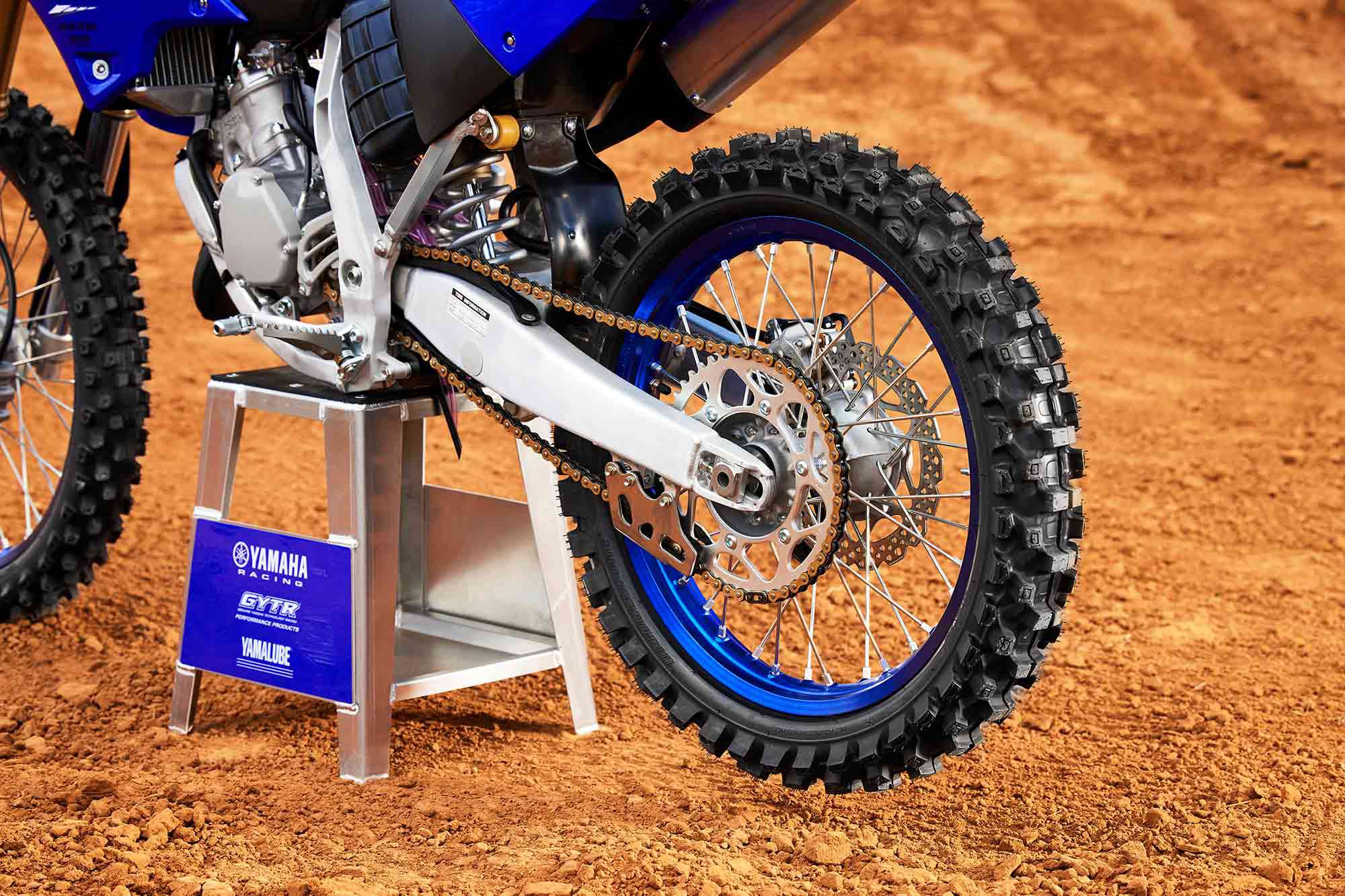 The YZ125 gets a new chain, rear sprocket, revised braking components, and updated suspension.