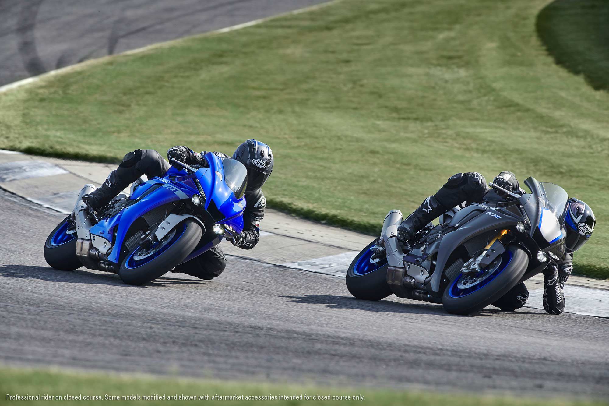 2021 Yamaha YZF-R1 and YZF-R1M.