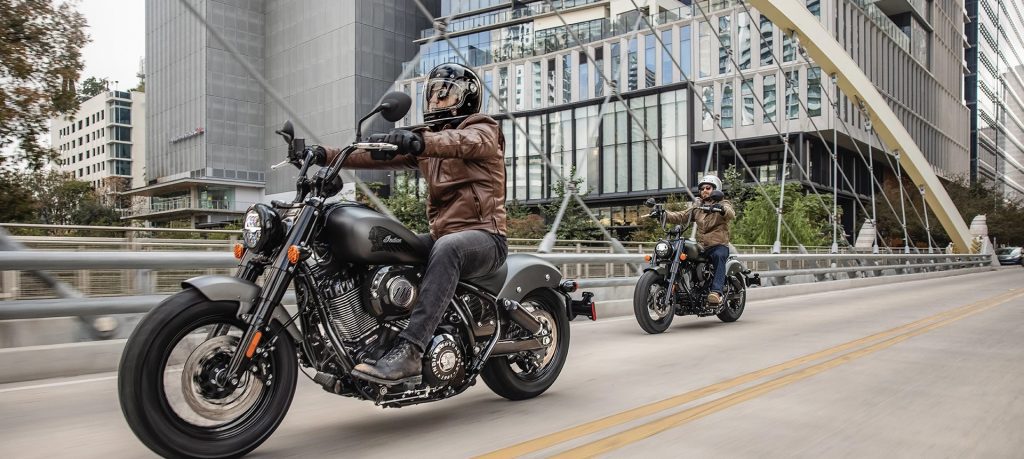 A view of the 2022 Indian Chief Bobber Dark Horse
