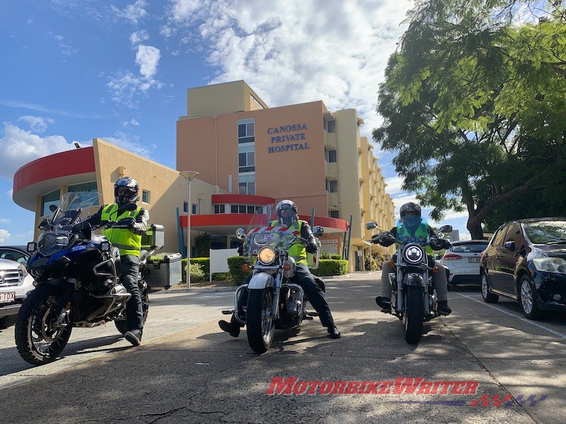 Blood Bikes Australia volunteers pandemic coronavirus covid-19 volunteer