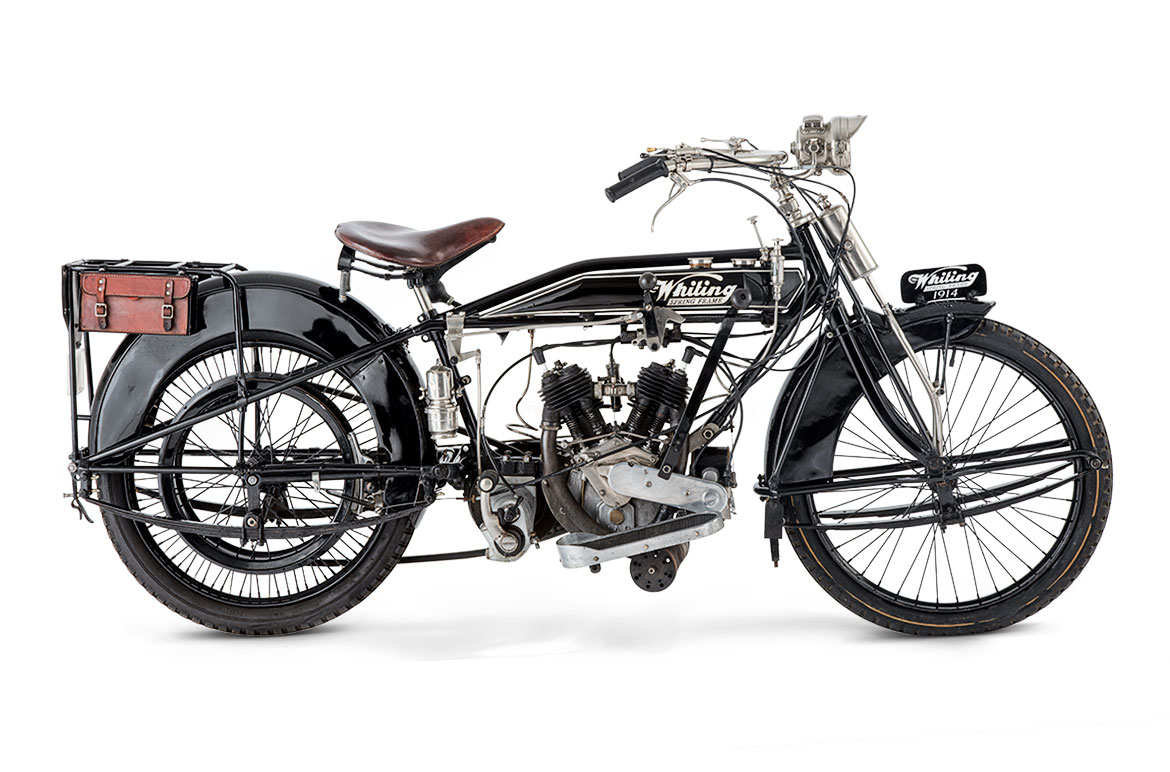  A 1914 Whiting motorcycle powered by a 494 cc JAP side-valve V-twin