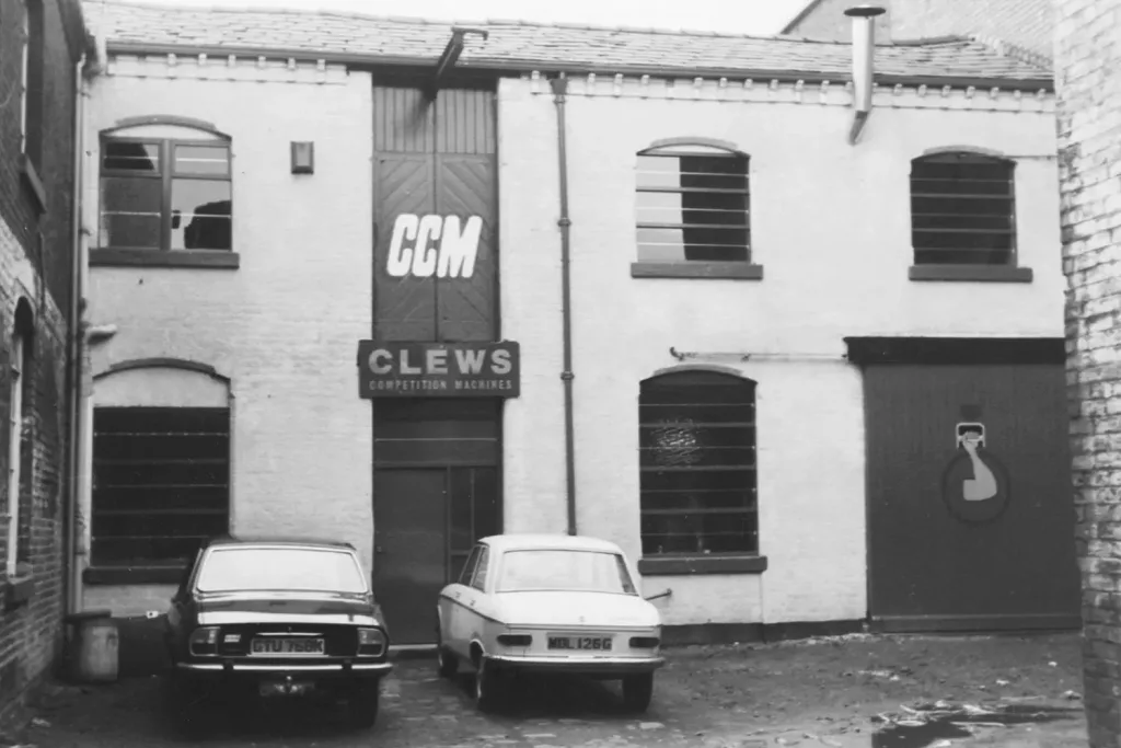 A view of the old headquarters for Clews Competition Machines, also known as CCM