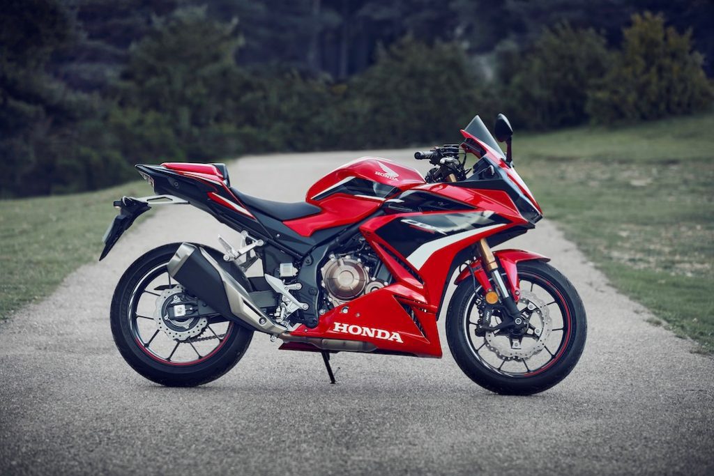 A view of the 2022 CBR500R