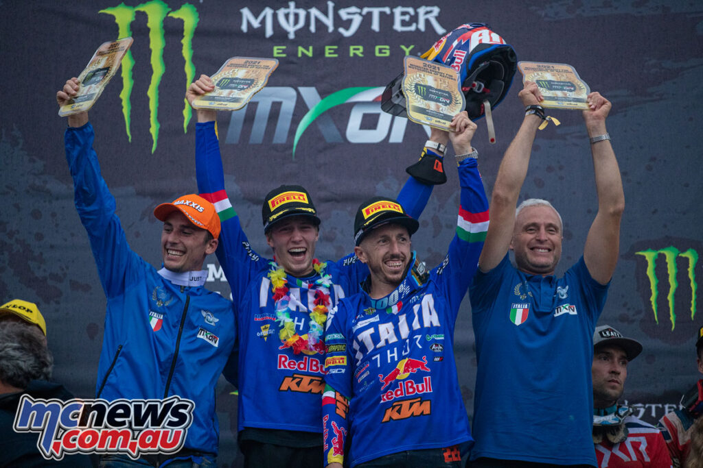 Team Italy wins the 2021 Motocross of Nations held in Mantova