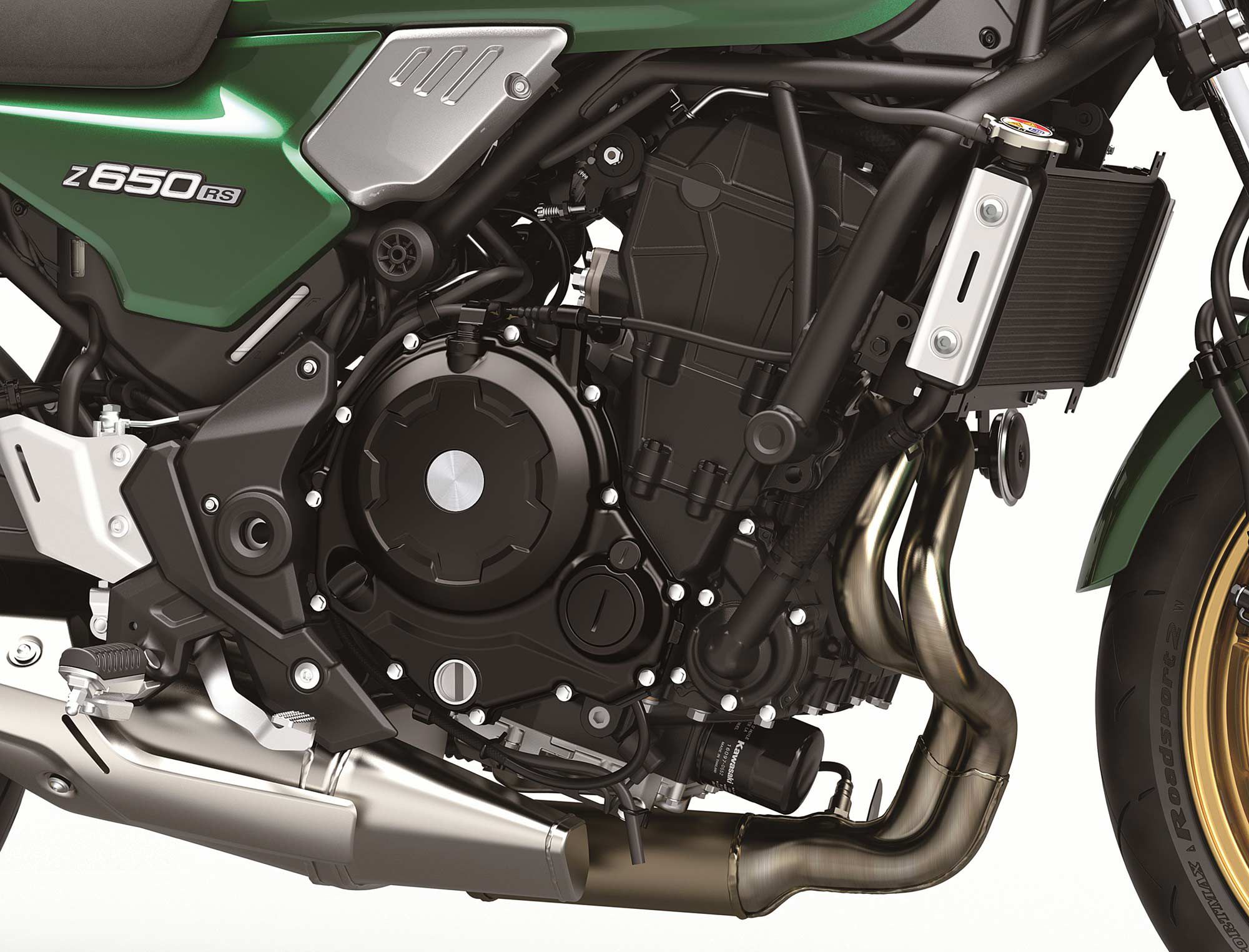 Kawasaki makes use of its tried-and-true 649cc parallel-twin engine.