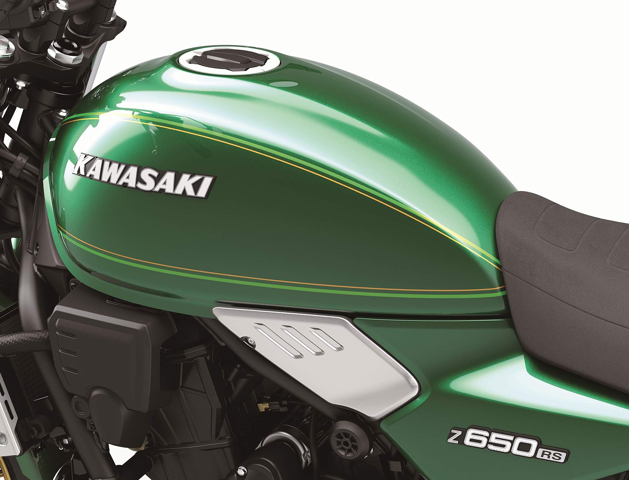 Kawasaki made the fuel tank slimmer so the cockpit could be more approachable to a broader range of riders.