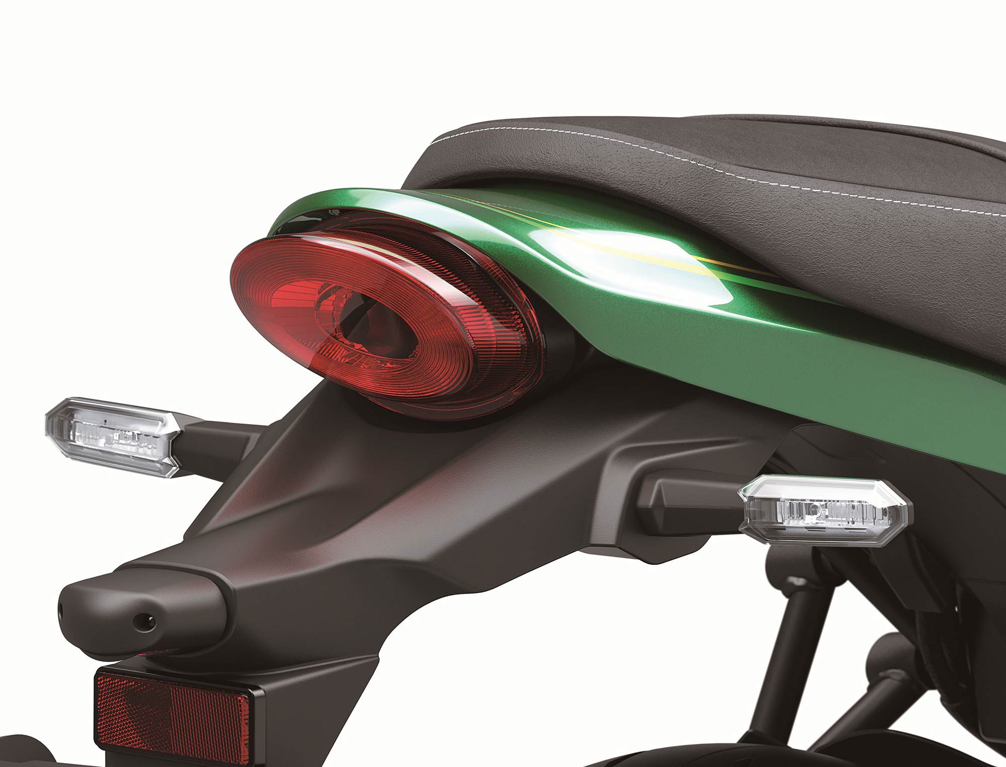 Kawasaki shortened the tailsection of the Z650RS compared to that of the Z900RS.