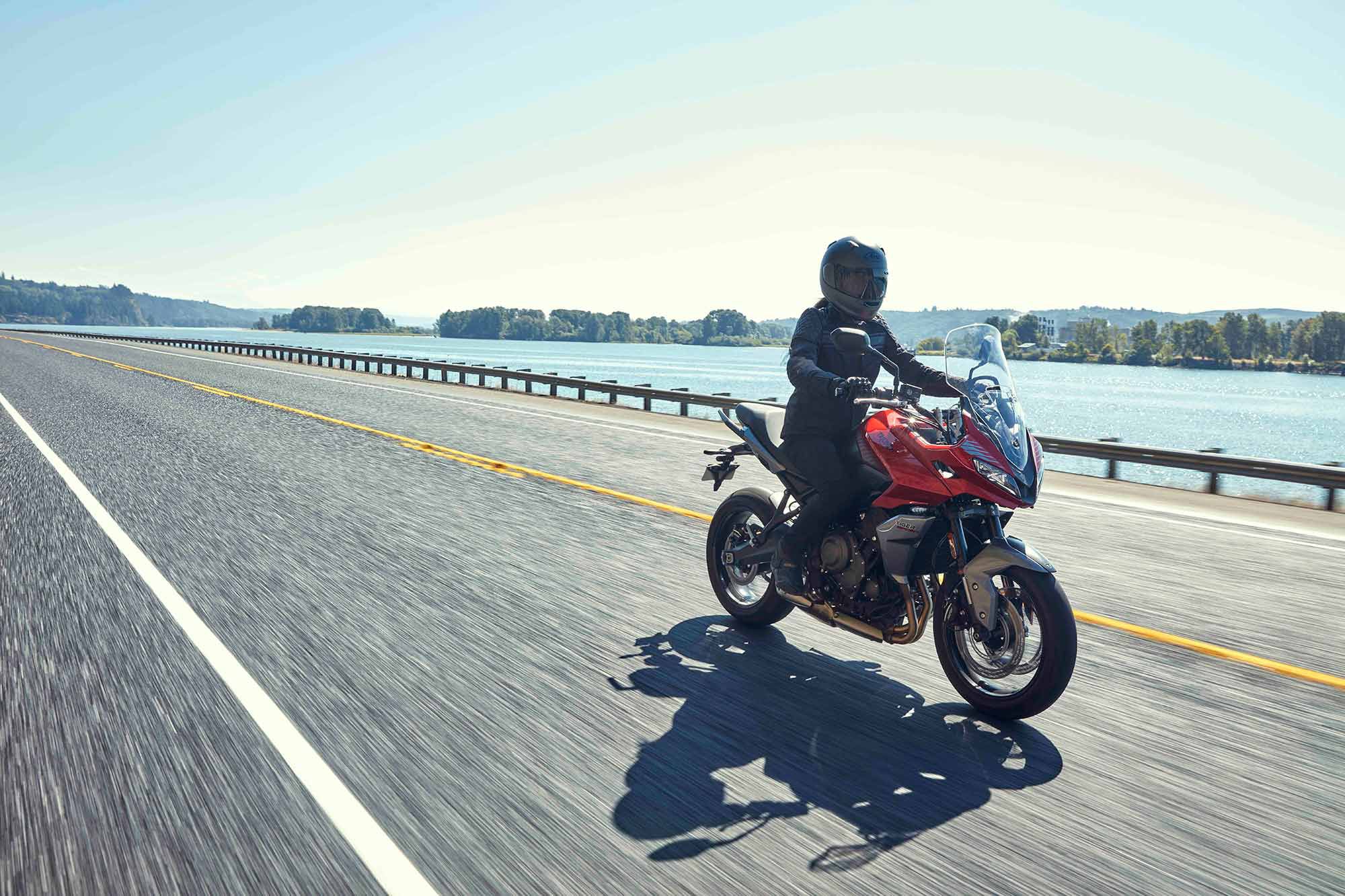 The 2022 Triumph Tiger Sport 660 targets new riders looking for an easy-to-ride motorcycle that embraces the sporty side of the touring equation thanks to its three-cylinder engine, host of rider safety features, and its burly good looks.