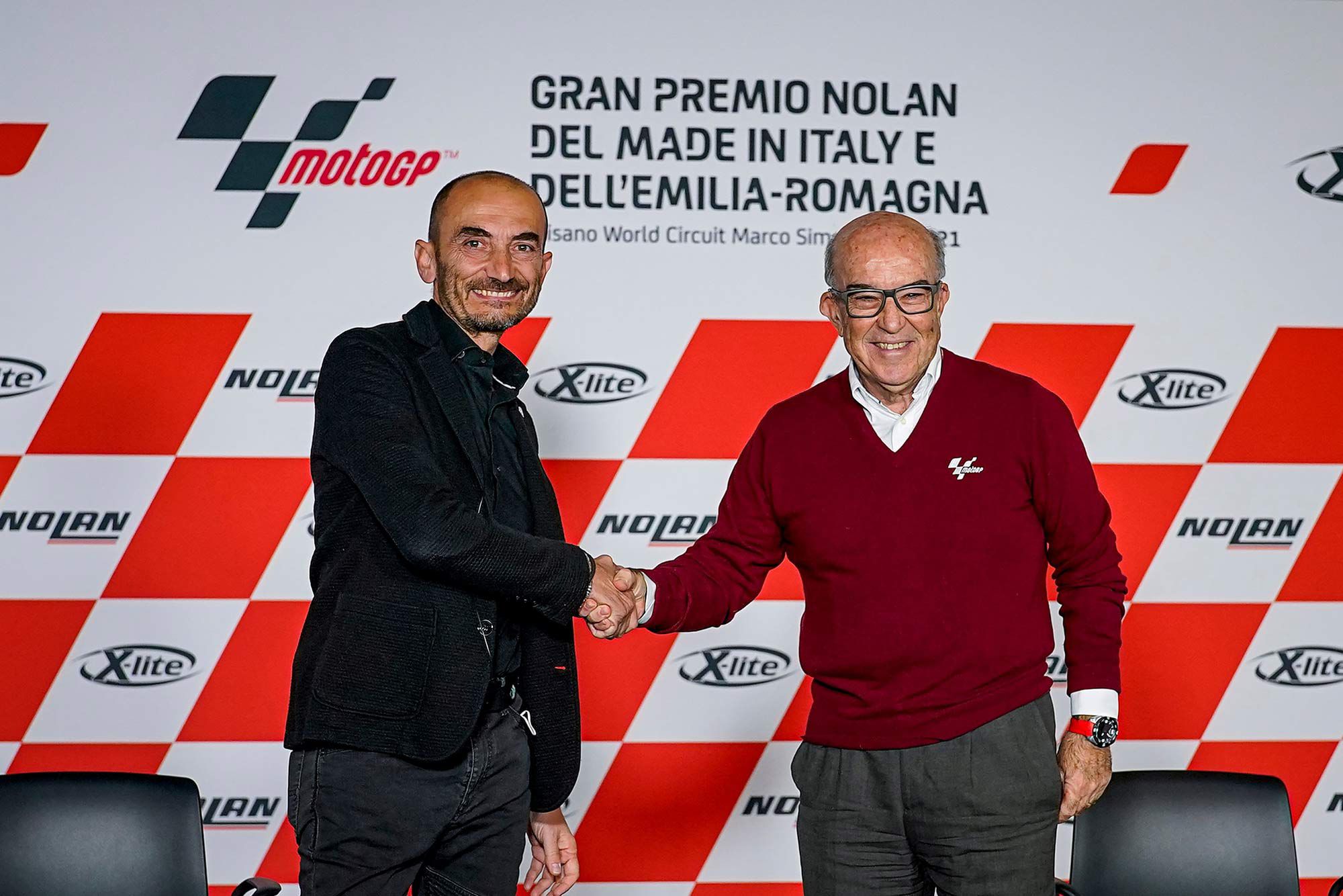 Ducati Motor Holding CEO Claudio Domenicali and Dorna Sports CEO Carmelo Ezpeleta announced the news at Misano World Circuit Marco Simoncelli.