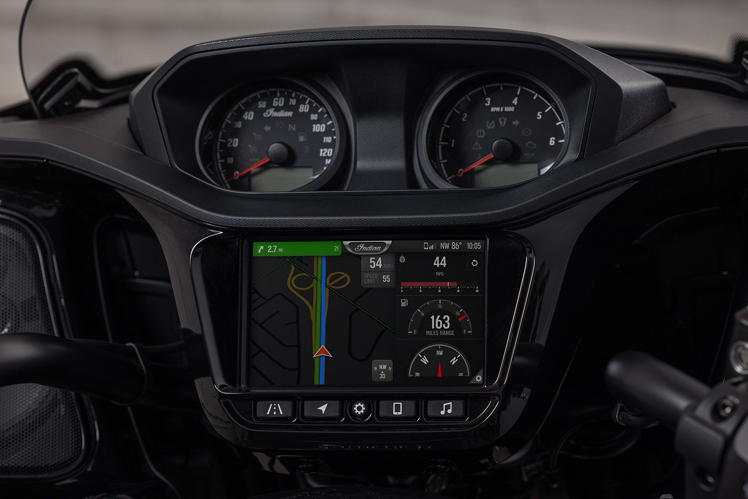One of the updates includes a new speed-limit overlay in the Ride Command system.