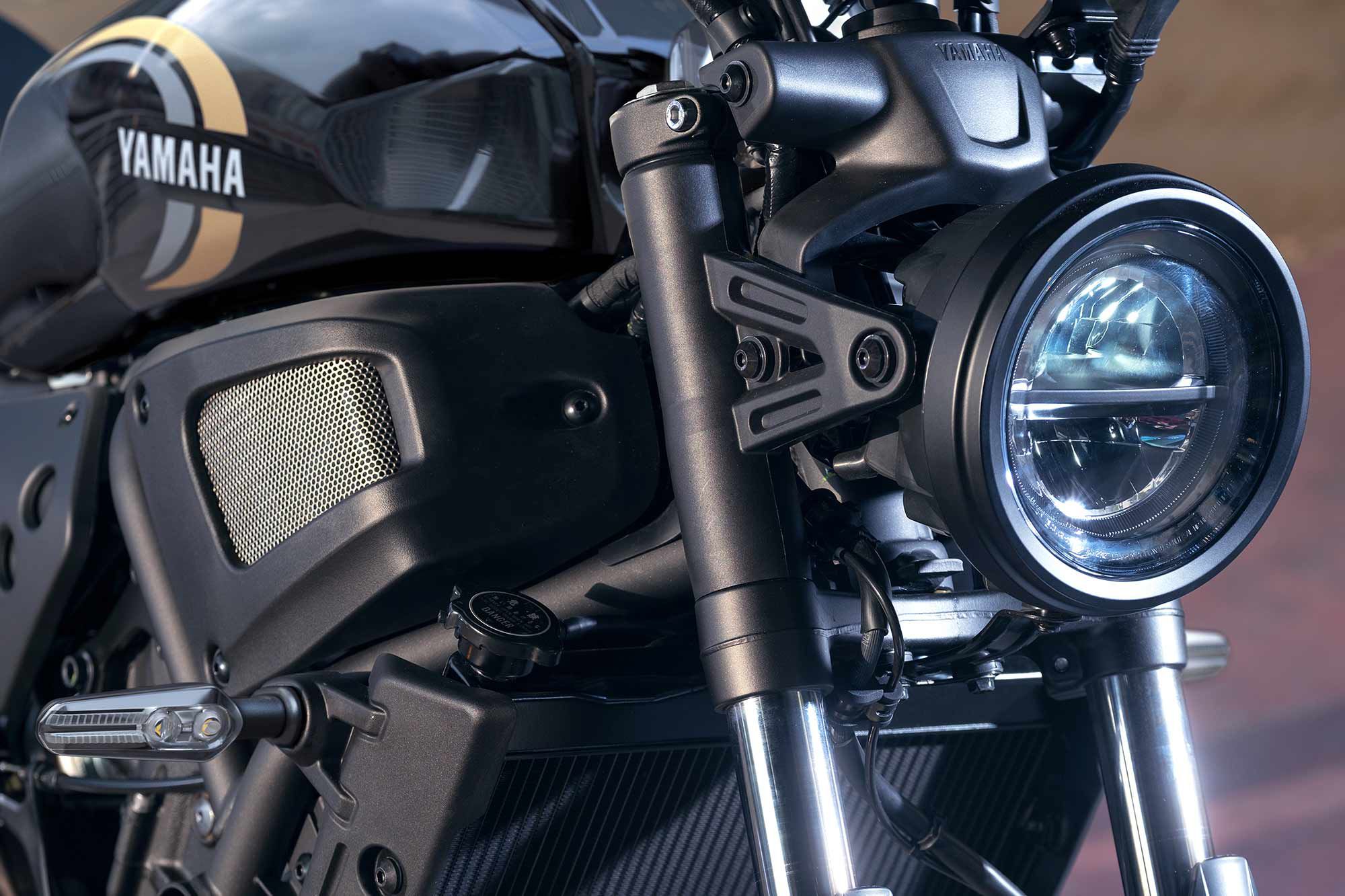 The LED headlight was mounted in a revised position to tidy-up the look of the front end.