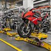 BMW S1000RR on the company's production line