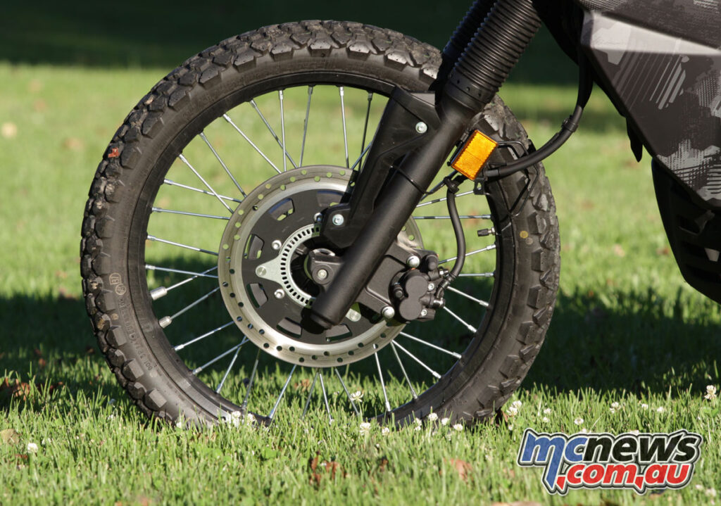 Forks offer long travel, as does the monoshock, which adds some adjustability, with a fairly general do-all setup on the KLR650