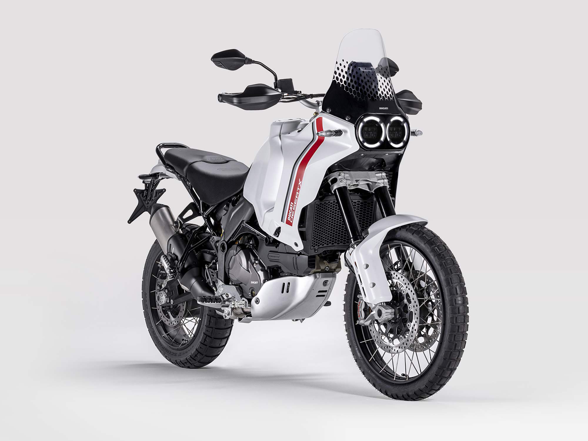Ducati expands its US model lineup with a true dual sport in the form of the 21/18-inch wheel-equipped 2022 Ducati DesertX ($16,795).