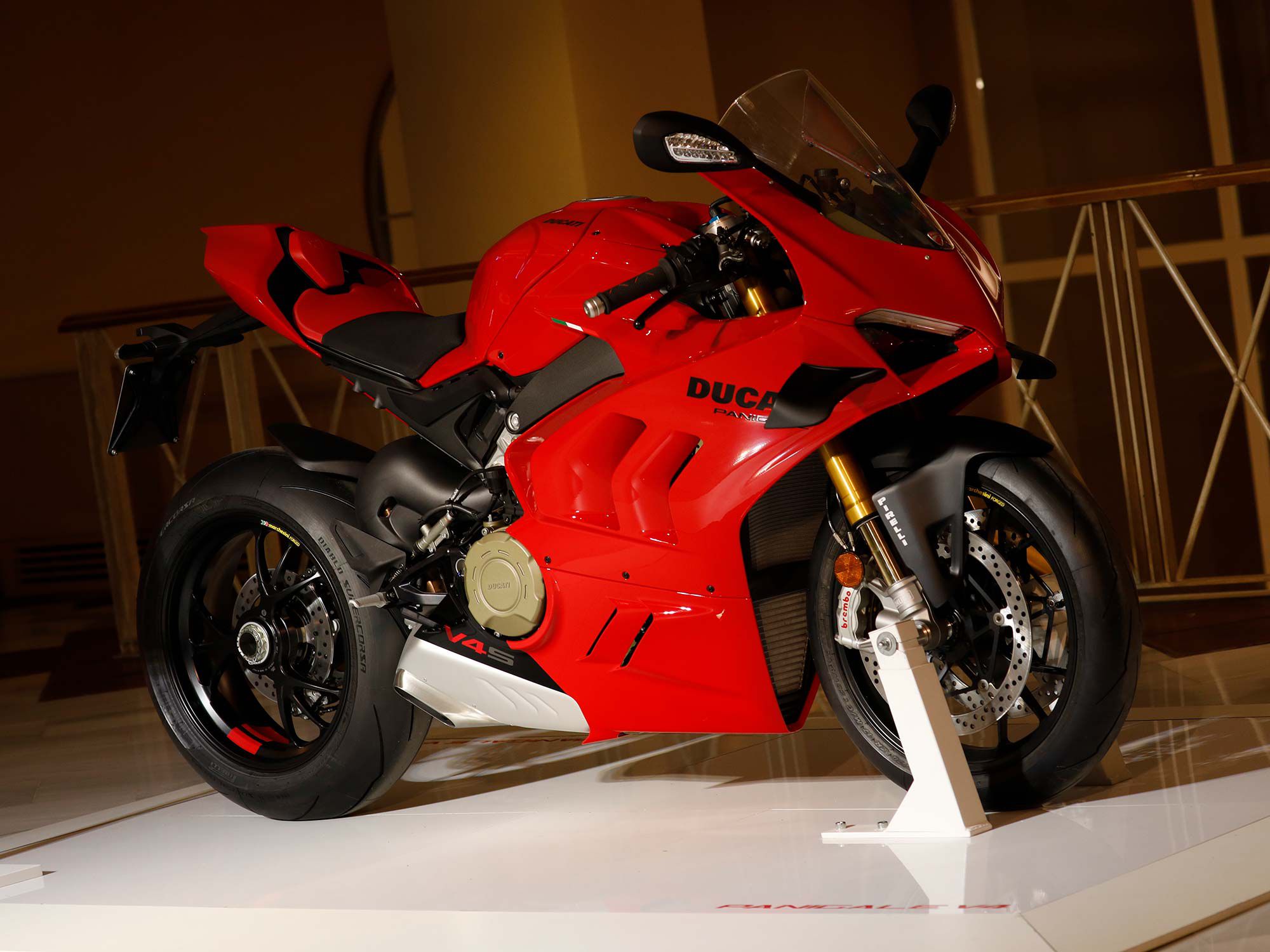 Ducati unveils an improved Panigale V4 S superbike for 2022.