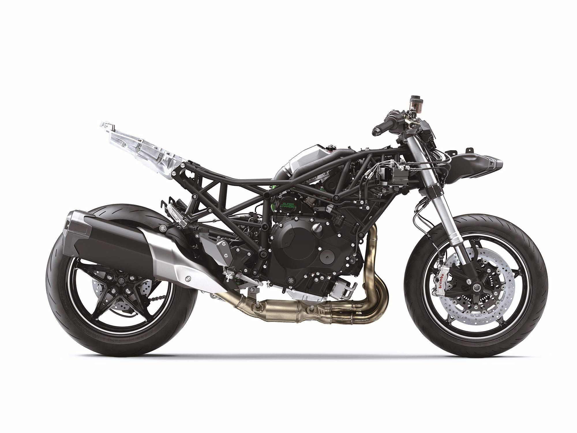 Kawasaki revised the exhaust layout as part of work to improve low- and midrange torque.