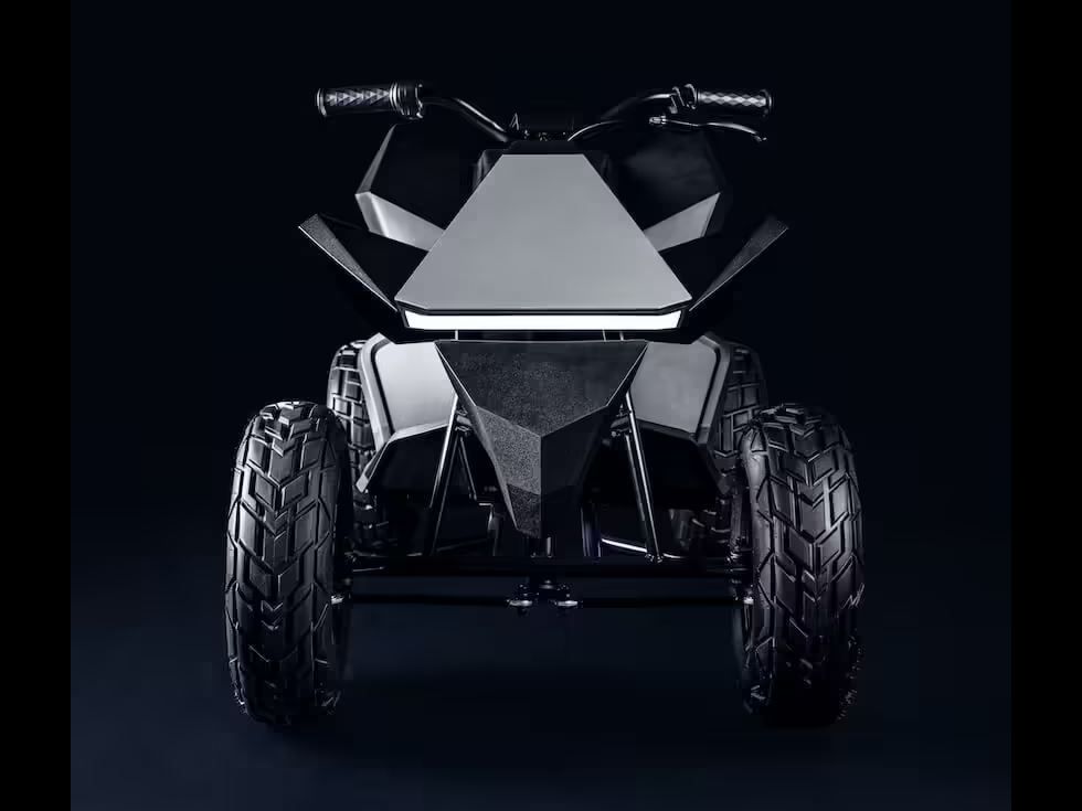 The Cyberquad has a number of notable design elements inspired by the forthcoming Cybertruck.