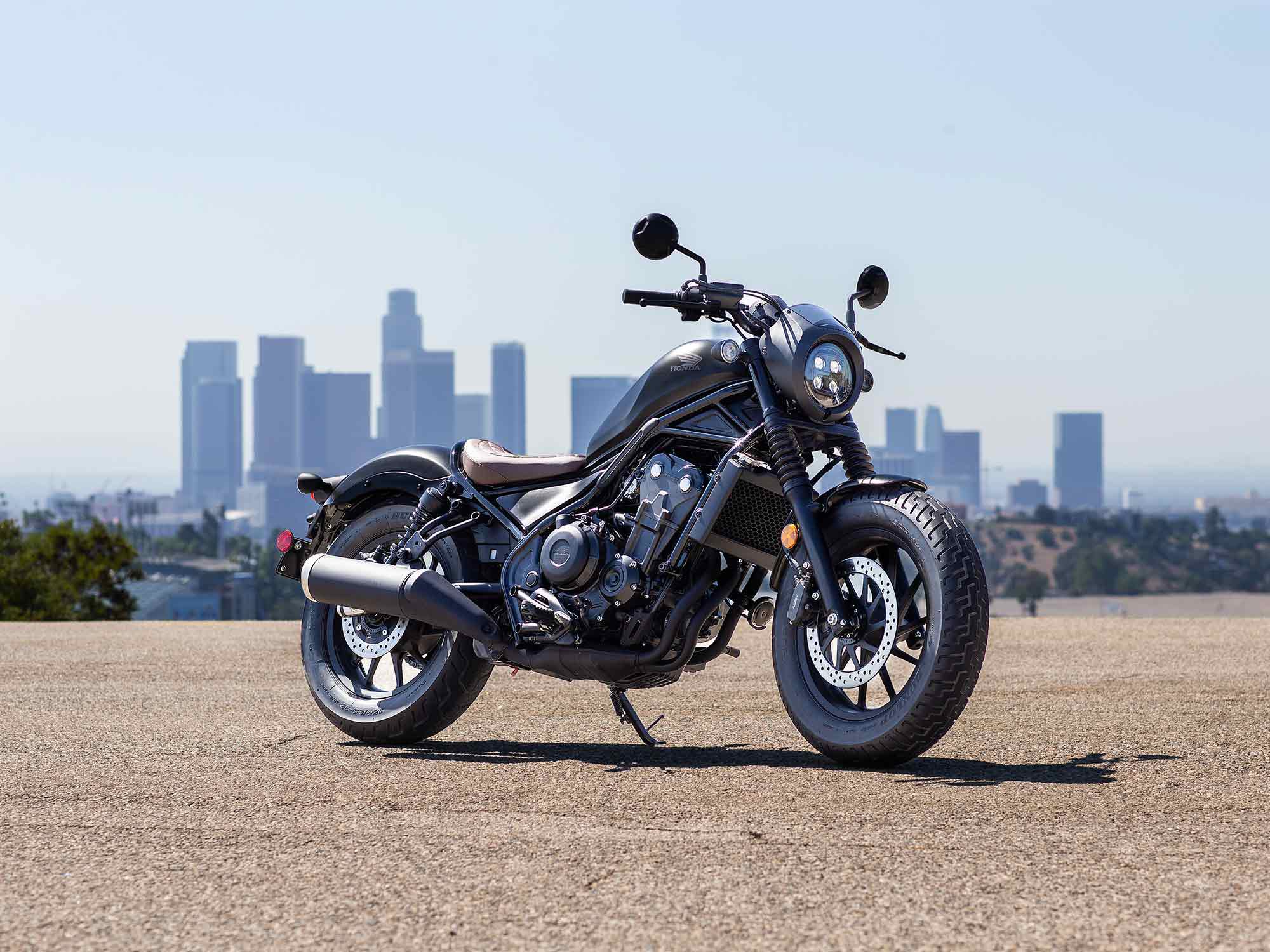 Honda’s Rebel 500 has a cool cruiser look and a versatile-enough power platform to handle any in-town duty.