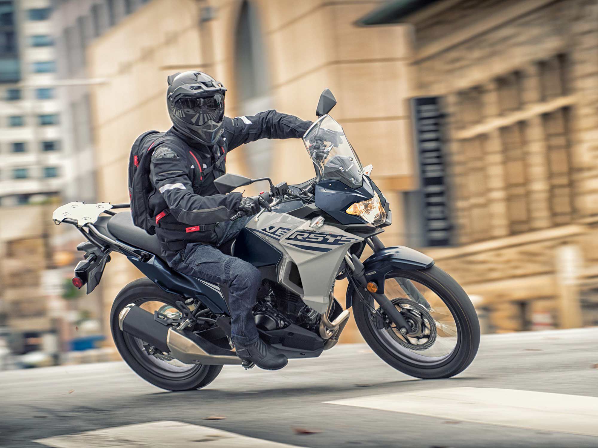 The Kawasaki Versys-X 300 is a tidy little package that a new rider will love.