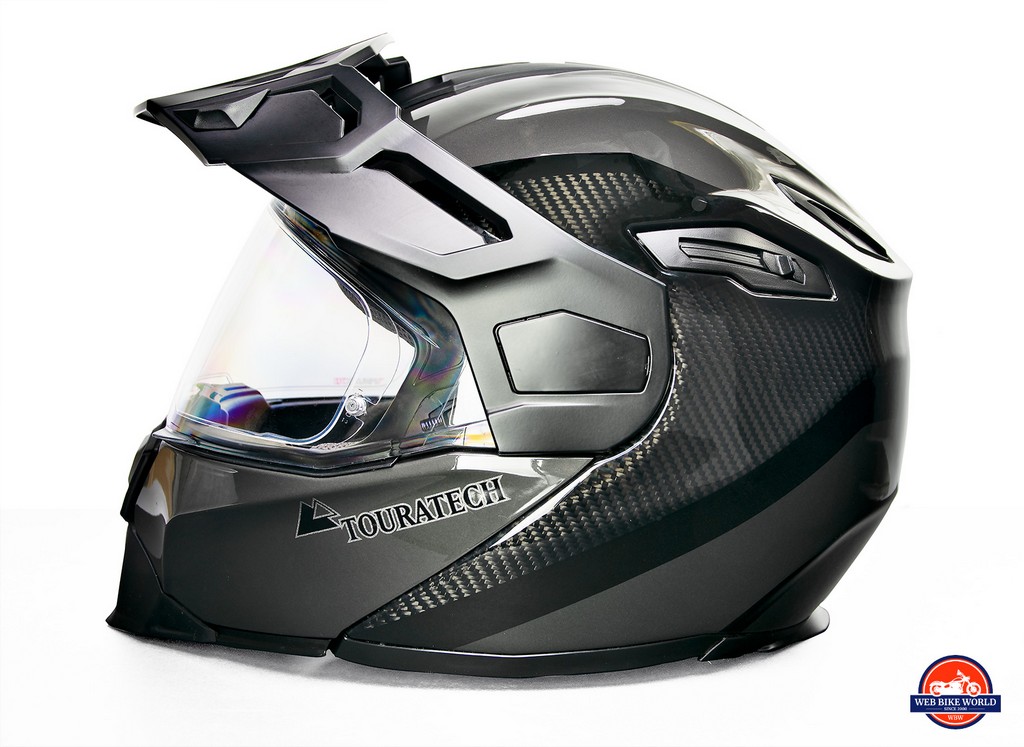 The Touratech Aventuro Traveller Carbon helmet.