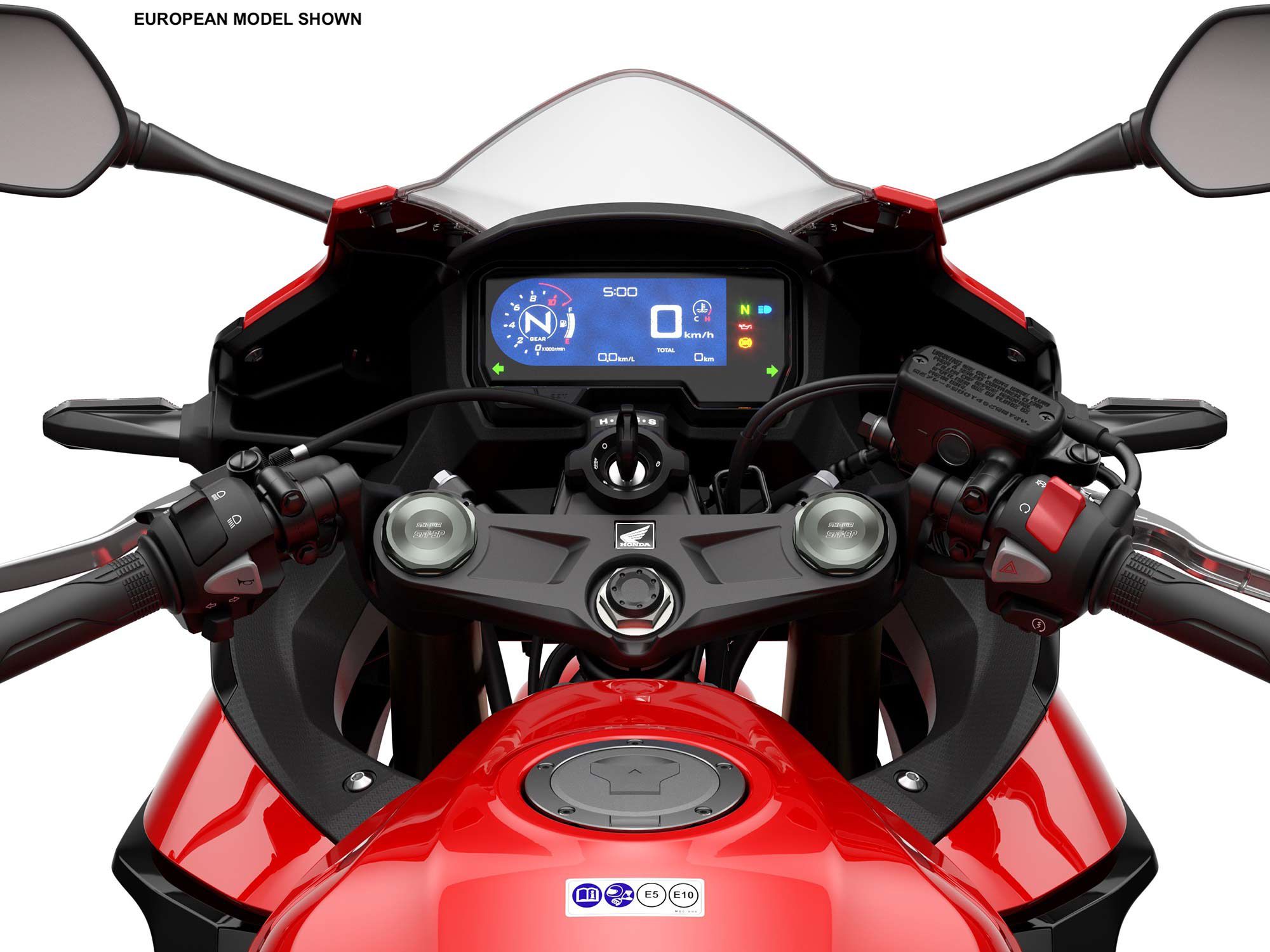 View from the CBR500R cockpit.