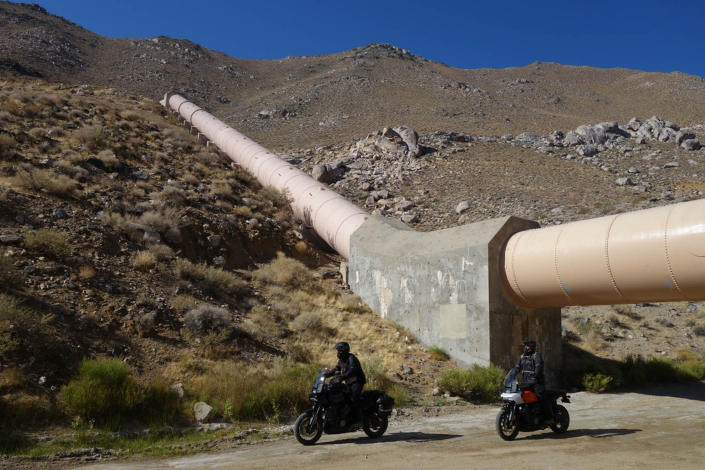 Aqueduct pipes in the mountains