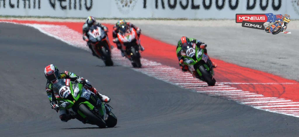 Jonathan Rea extended his championship advantage over Tom Sykes to 133 points - Misano 2015