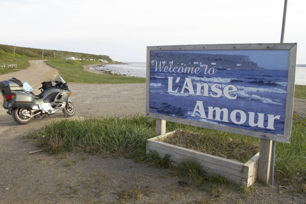 L'Anse Amour welcome sign