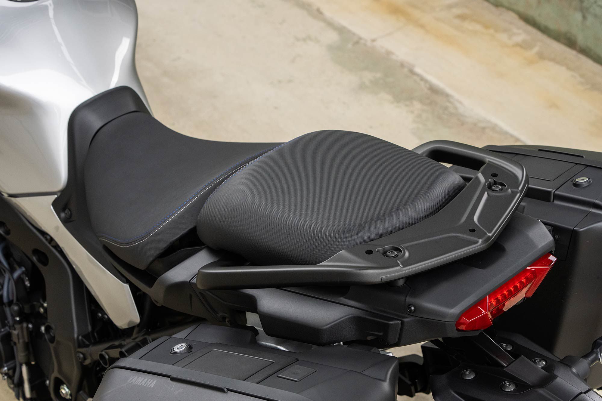 The Tracer 9 GT offers comfortable seats for rider and passenger. We liked riding with the rider’s seat in the lower of two positions.