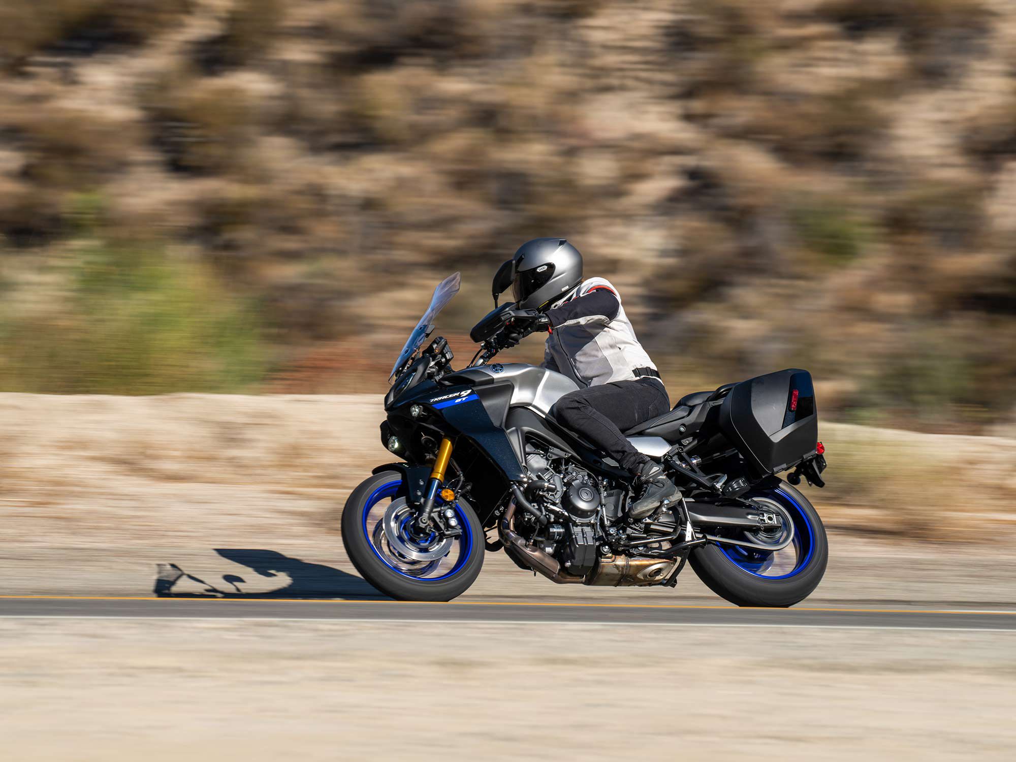 Yamaha elevates the pedigree of its 2022 Tracer 9 GT sport-touring bike by infusing high-end features like semi-active suspension.