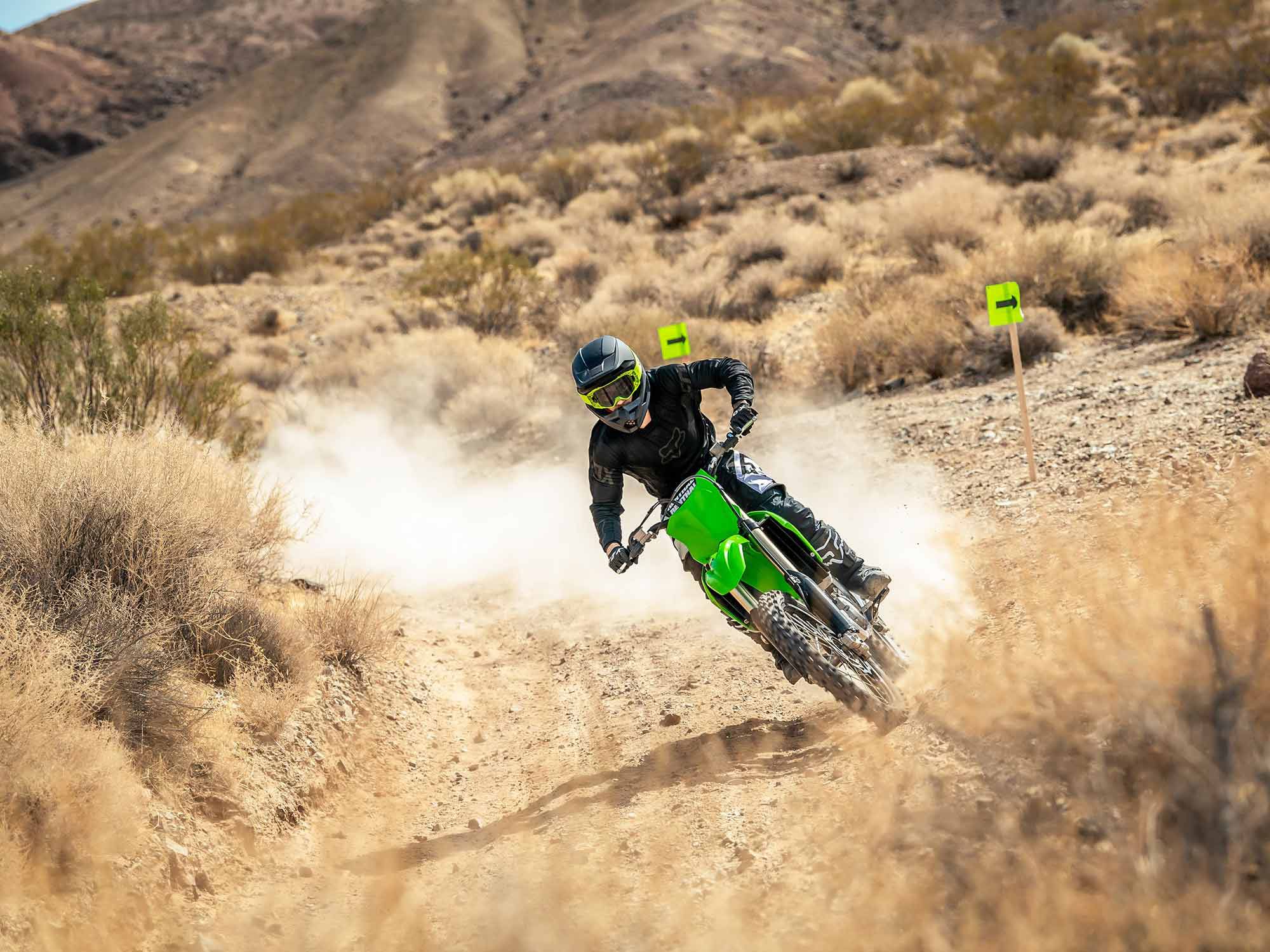 The 2023 Kawasaki KX250X gets many of the same changes as the KX250.