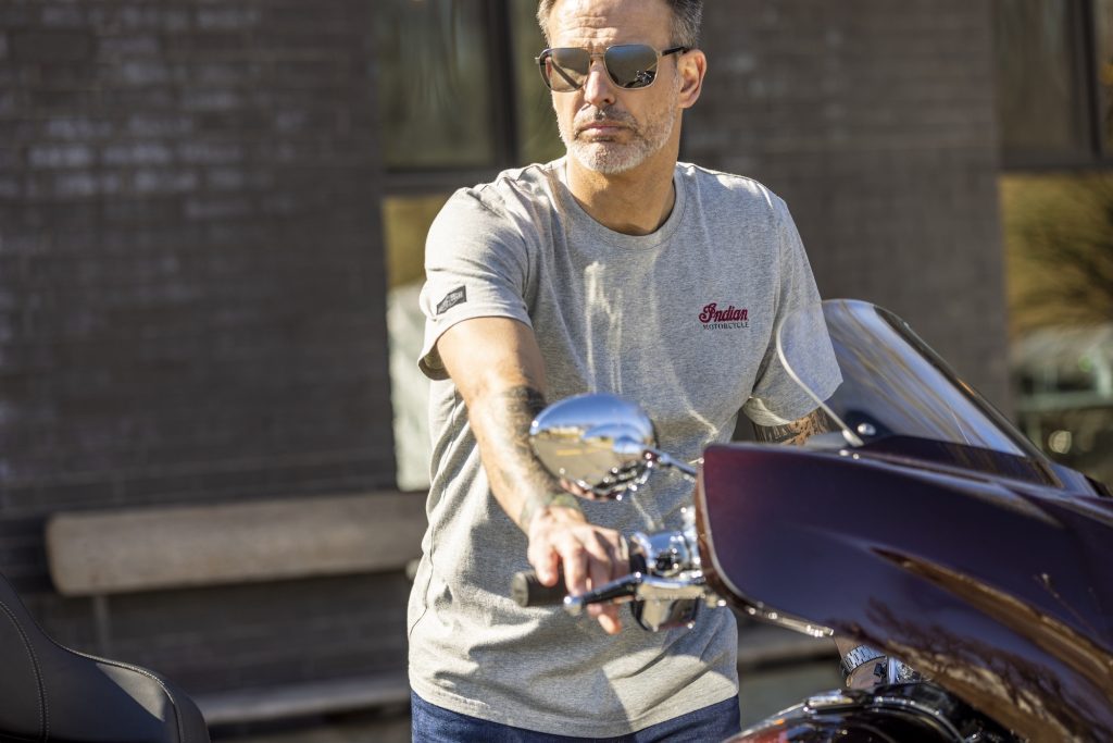 Indian's refreshed Milestone Apparel Collection, featuring key 'milestone' pieces of history from the brand's legacy. Media sourced from Indian Motorcycles' press release.