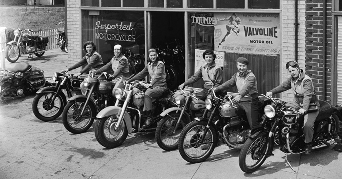 Vintage women motorcycle club