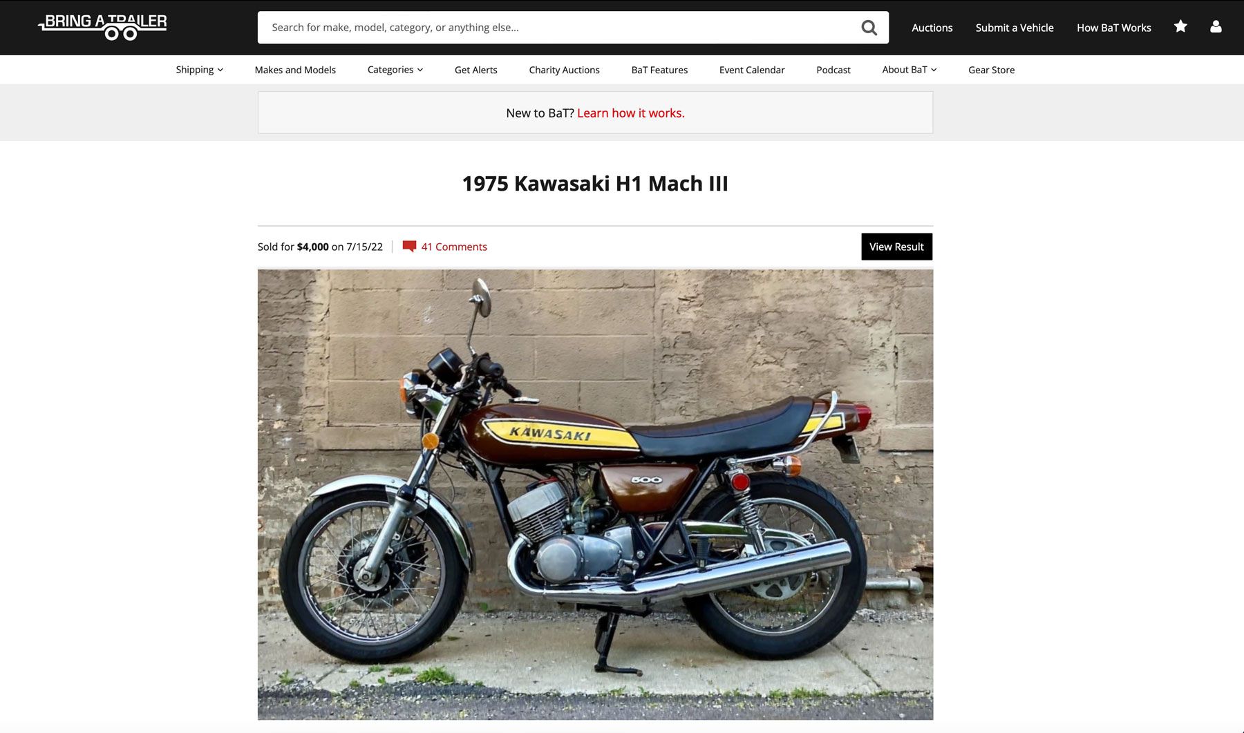 You missed out: the already-sold 1975 Kawasaki H1F/D.